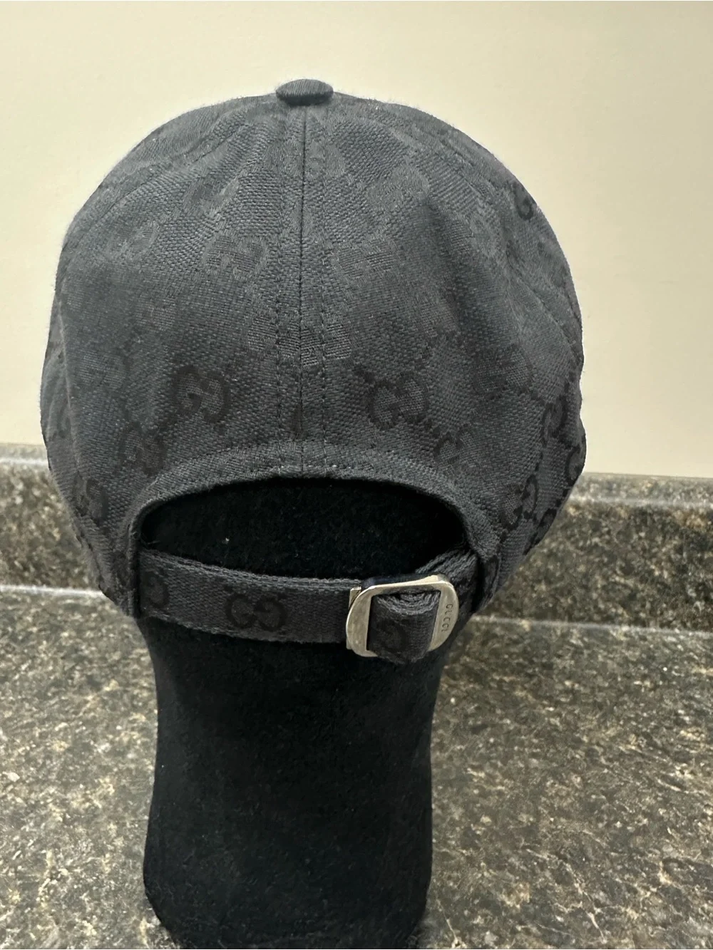 Gucci Black Baseball Cap with Red & Green Center Stripe
